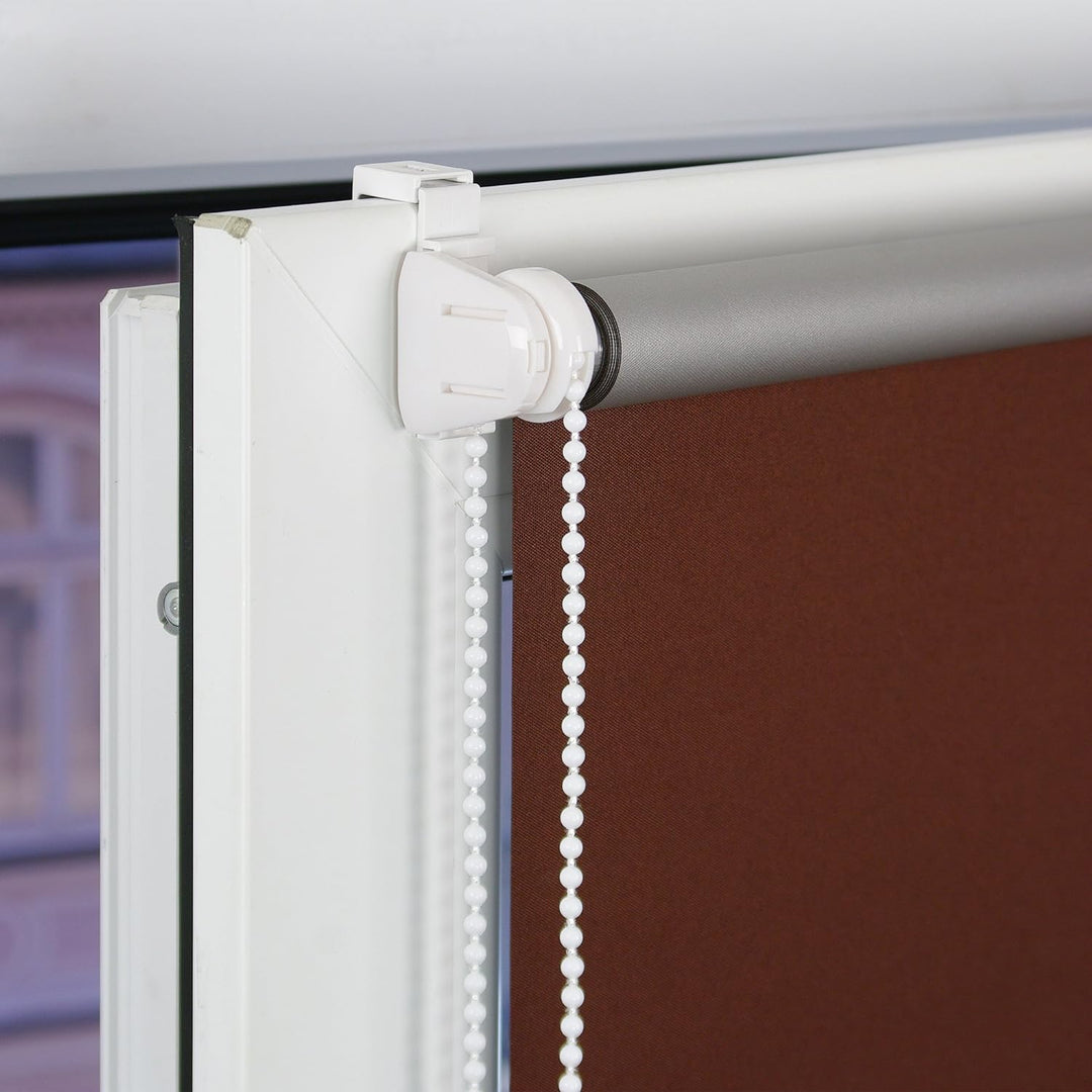 JalousieCrew Klemmfix Rollo Verdunkelung Farbe braun - Breite 45 bis 120 cm, Länge 150 cm - Klemm -