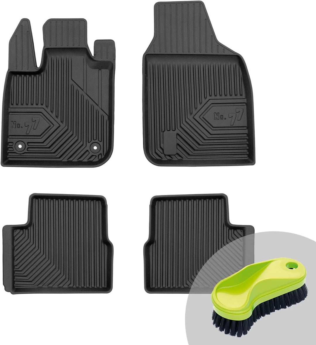 FROGUM No.77 Gummimatten Ganzjahresset von Auto Fussmatten Autofussmatten für FIAT 500e II ab 2020 |