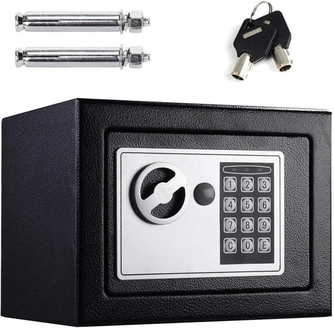 Tresor Wandtresor Möbeltresor mit Elektronikschloss Zahlenschloss und Schlüssel Mini Tresor mit Code