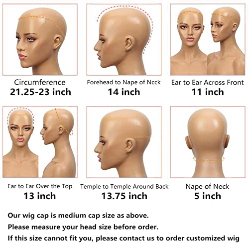 DÉBUT Kurze Bob Perücke mit Air Bangs Kurze lockige gewellte Echthaar Bob Perücke für Damen 25 cm 12