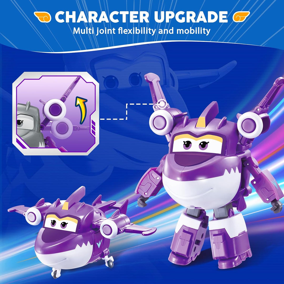 Super Wings Transformable Spielzeug Sally, 2 in 1 Action Figur, 12,7 cm grosses Flugzeug-Roboter, Tr