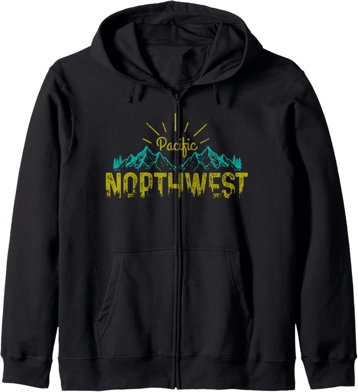 Pacific Northwest PNW Vintage Oregon Washington Geschenk Kapuzenjacke