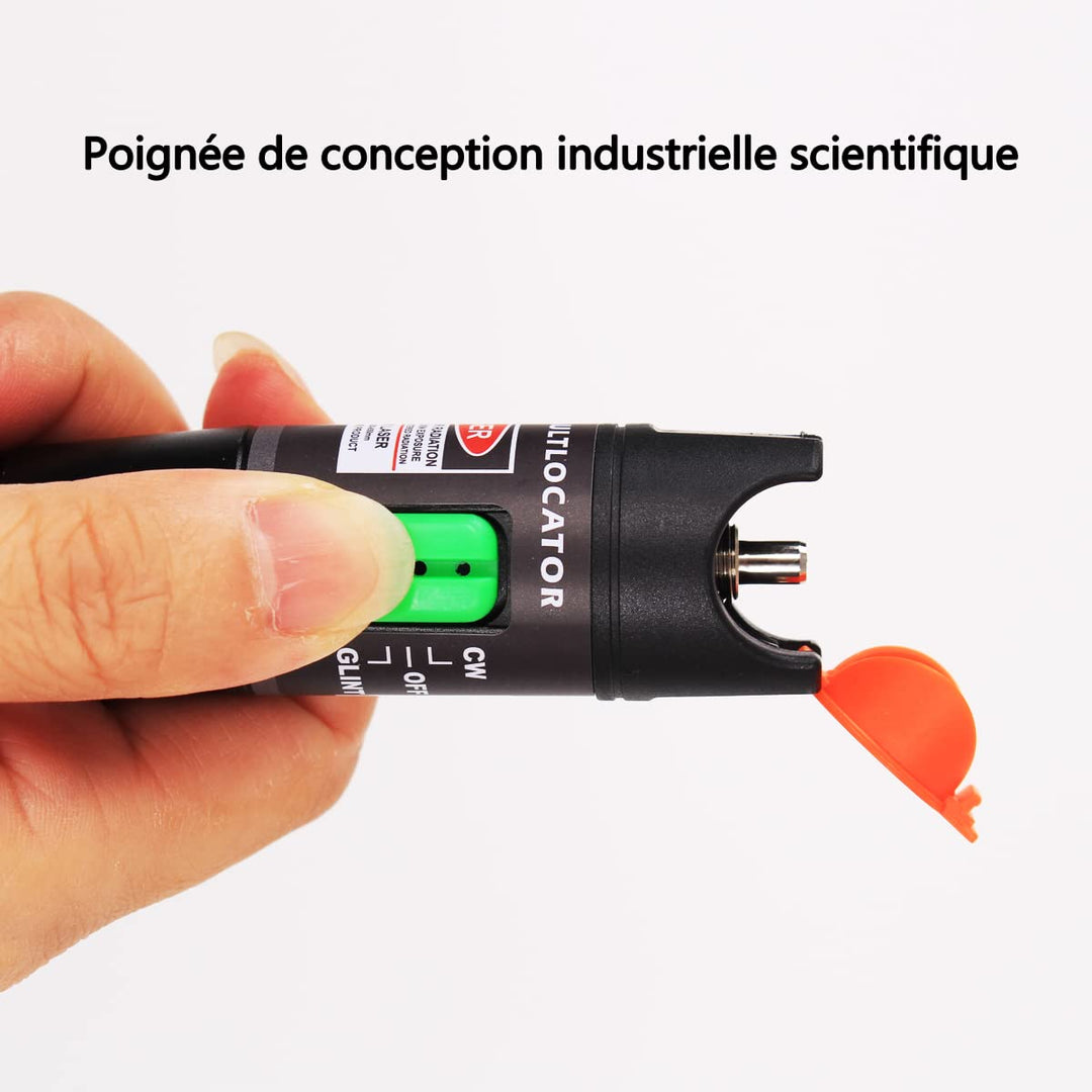 2 Stück Visual Fault Locator 30 km, Fiber-Optic-Kabel-Tester mit rotem Lichtstift, VFL mit 2,5 mm Un