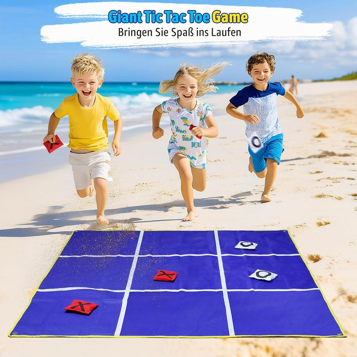 2-in-1 Outdoor Riesen Tic Tac Toe &amp; Beanbag-Wurfspiel für Kinder und Erwachsene, 1,4 m (4,5 Fuss) gr