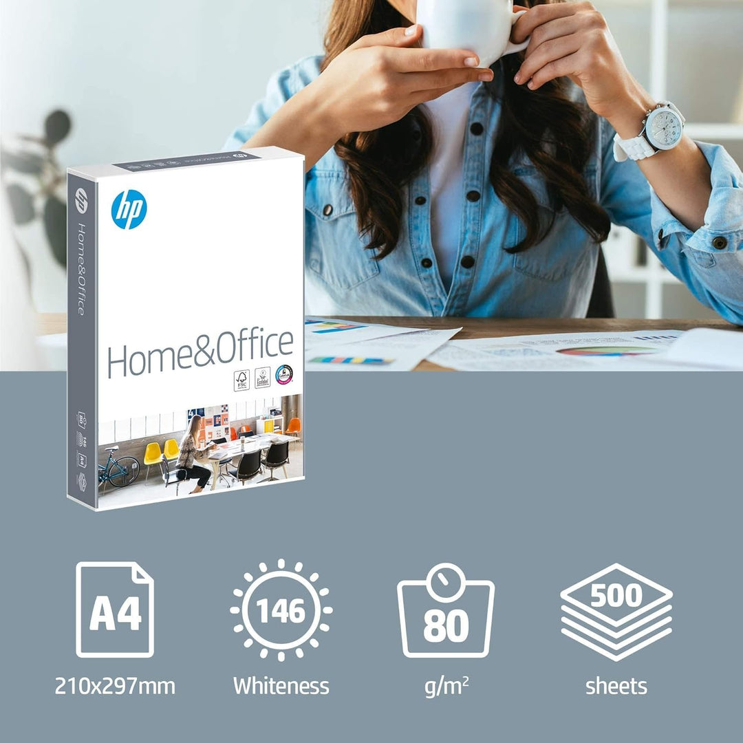 HP Kopierpapier CHP150 Home & Office, DIN-A4 80g, Weiss - Allround Kopierpapier für Zuhause und Büro