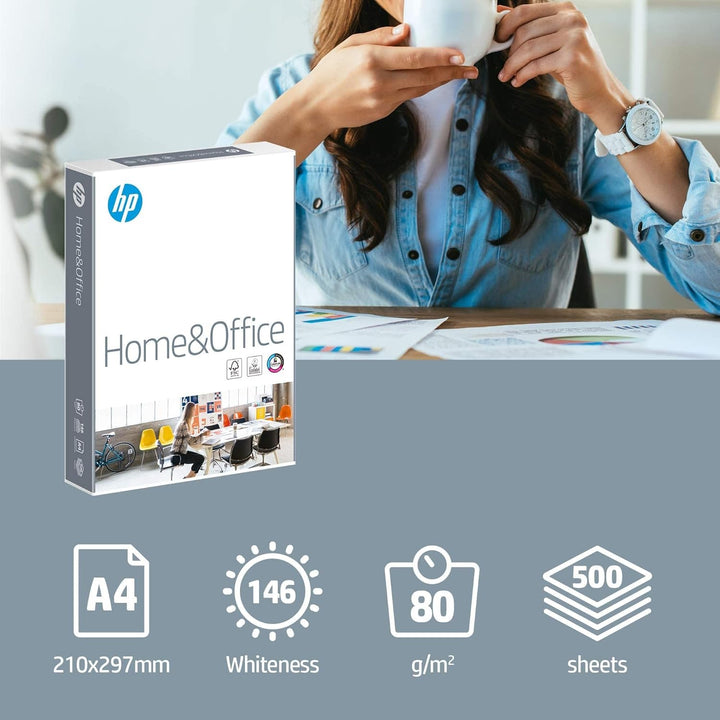 HP Kopierpapier CHP150 Home & Office, DIN-A4 80g, Weiss - Allround Kopierpapier für Zuhause und Büro