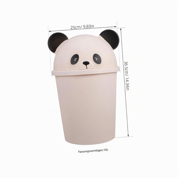 Didiseaon Grosser Panda Müllbehälter mit Deckel Niedlicher Cartoon Abfalleimer für Bad Küche Büro Ro