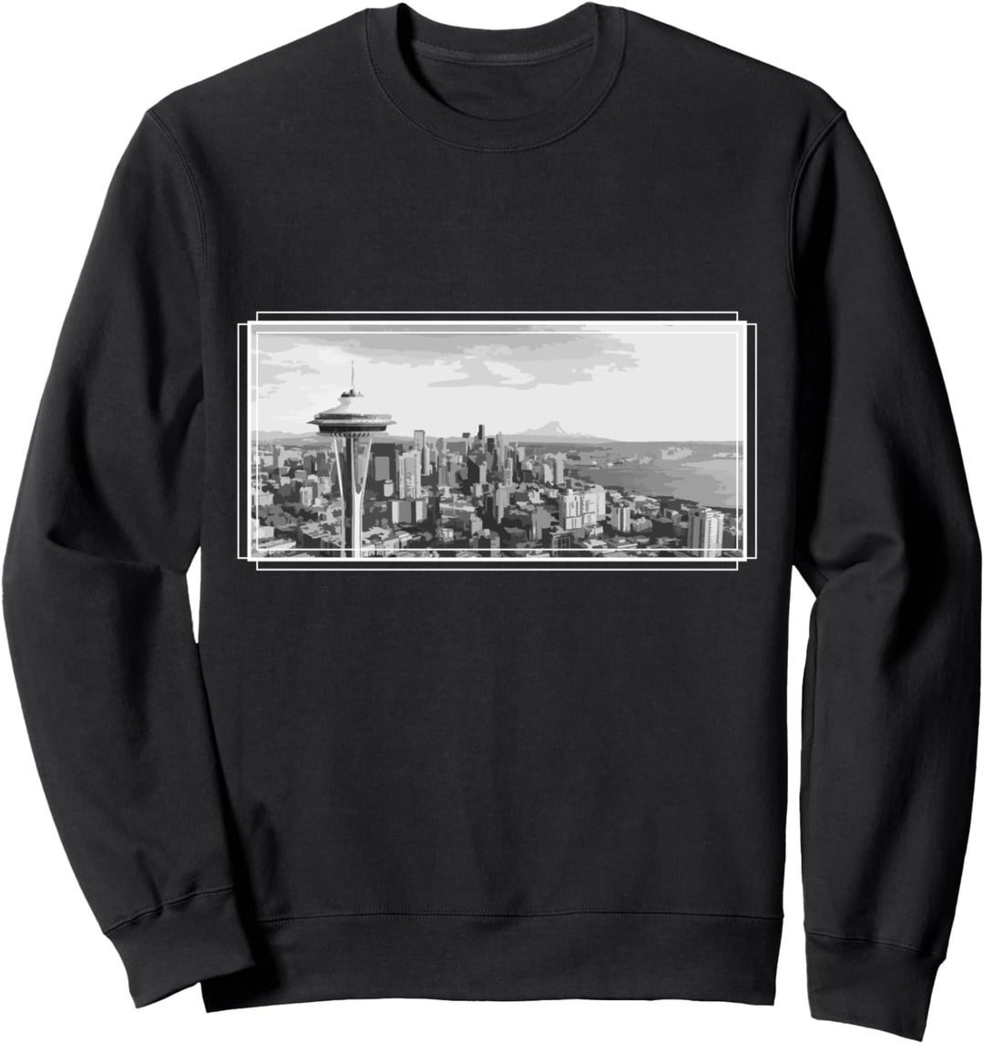 Seattle Washington Vintage Space Needle Skyline USA Souvenir Sweatshirt
