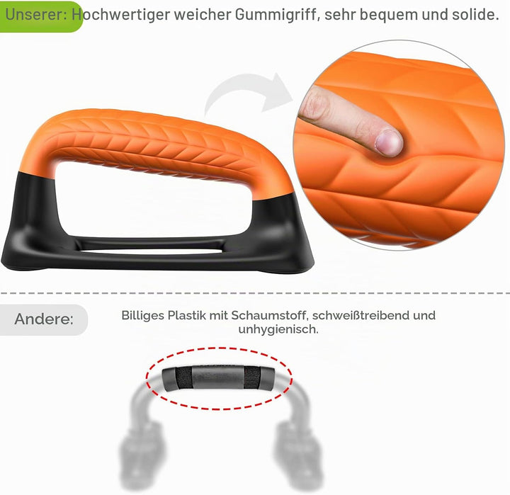 SELEWARE Liegestützgriffe Push up Bars Krafttraining Sportgriffe Fitness Parallettes Weicher Gummigr