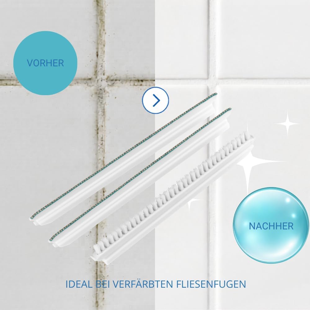 Fugentorpedo Ersatz-Set 2 mm – 2 Diamant-Schleifstege + 1 Fugenbürste – Nachfüllset für schmale zeme