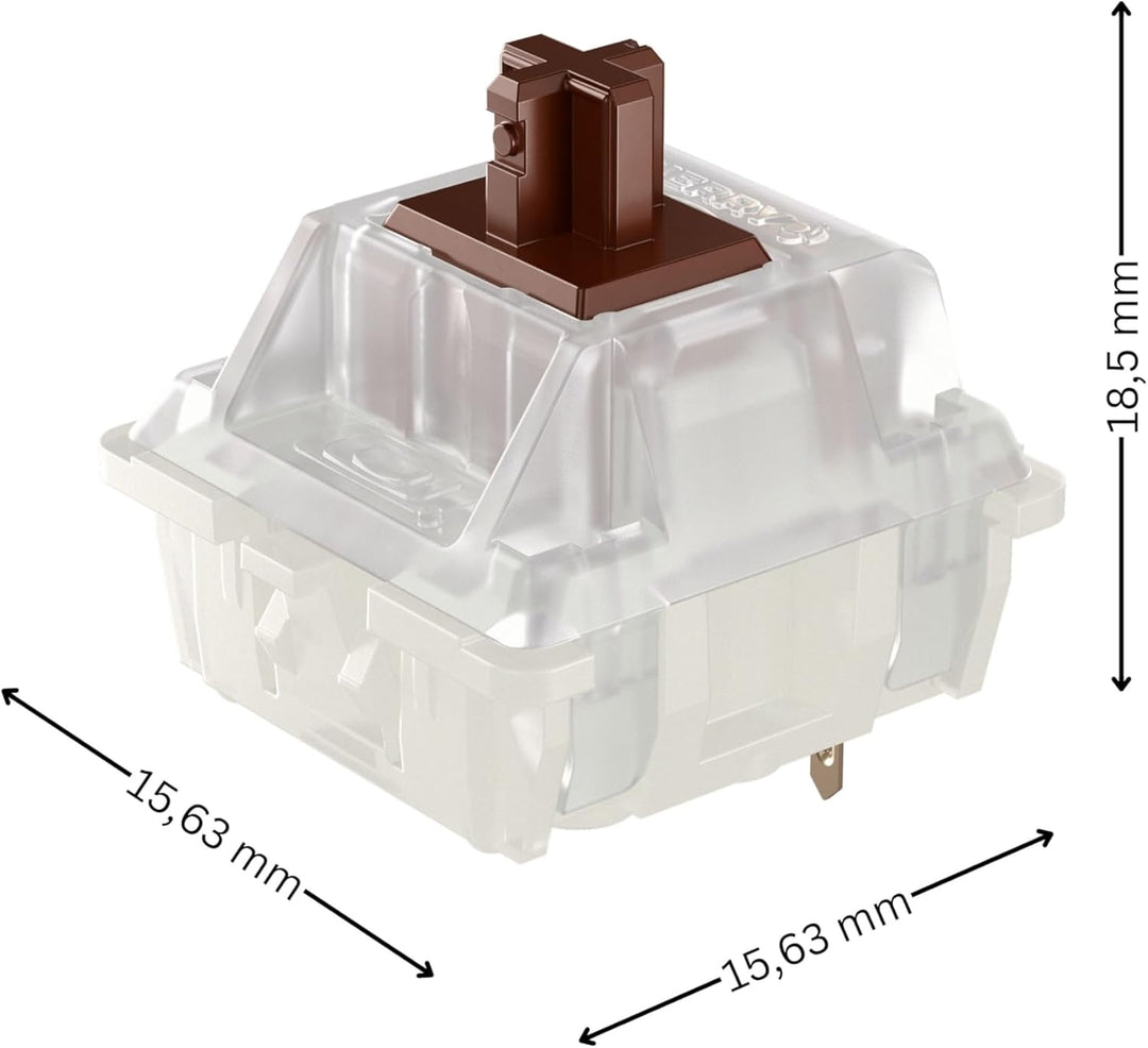 CHERRY MX RGB Brown Switch Kit, 23 Mechanische Tastatur-Schalter, für DIY, Hot Swap oder Gaming-Keyb