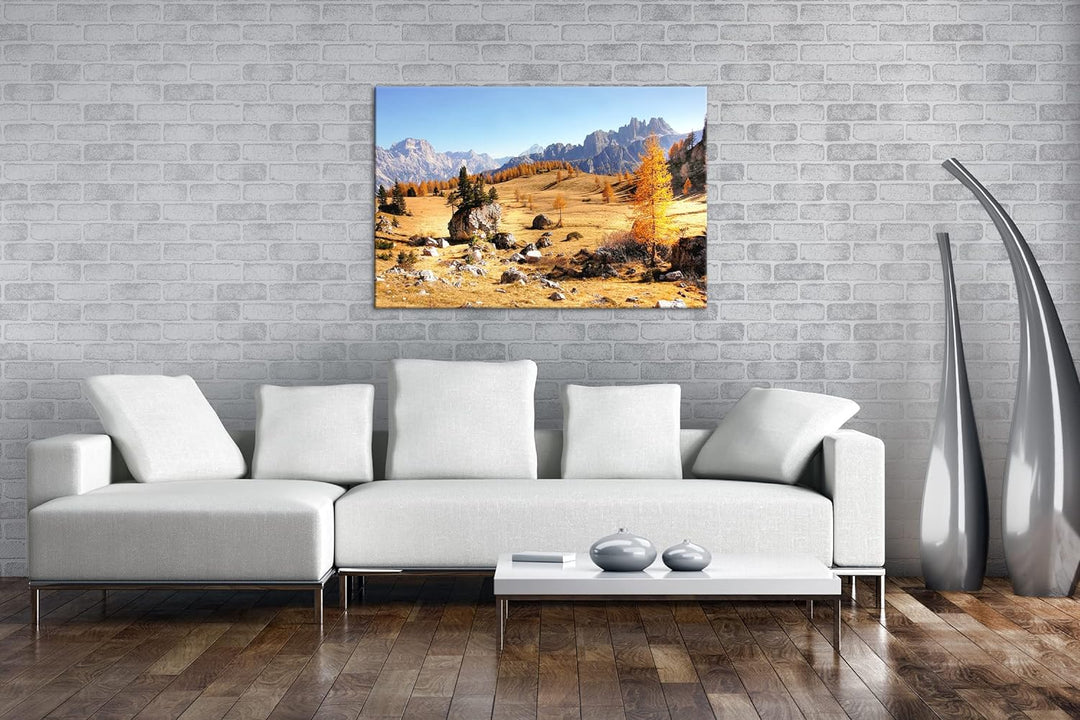 deyoli einzigartige Berglandschaft Italiens Format: 80x60 als Leinwandbild, Motiv fertig gerahmt auf