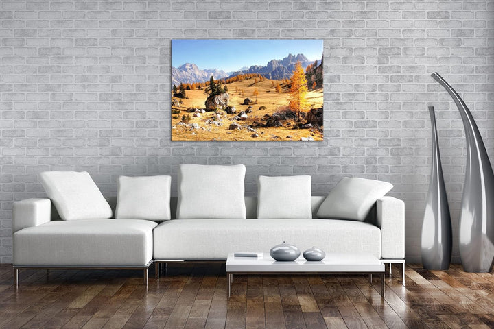 deyoli einzigartige Berglandschaft Italiens Format: 80x60 als Leinwandbild, Motiv fertig gerahmt auf