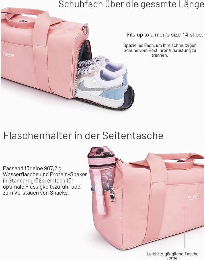 19 Zoll Sporttasche Reisetasche für Damen und Herren,wasserdichte Handgepäcktasche,Trainingstasche f