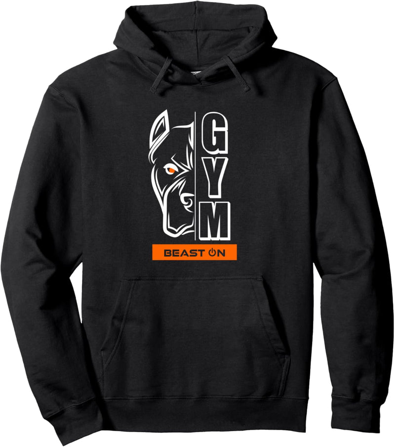 Bulldog Head Orange Gym Bodybuilding Workout Fitness Gewinne Pullover Hoodie