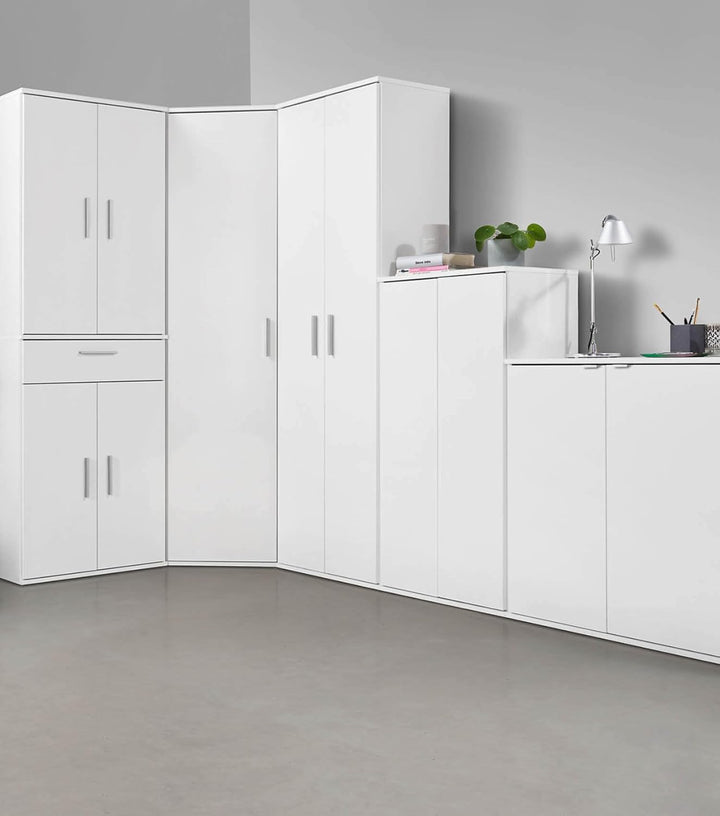 mokebo Mehrzweckschrank Büroschrank 'Der Schlanke' (60x110 cm) aus Holz schmaler Aktenschrank oder H