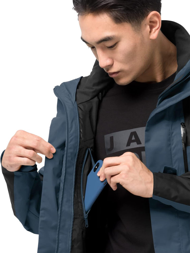 Jack Wolfskin Herren Jasper Flex Men Wetterschutzjacke S thunder blue, S thunder blue