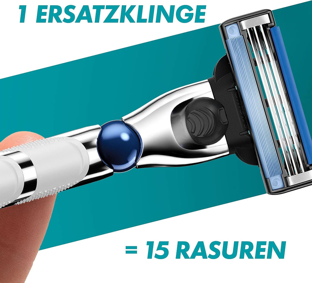 Gillette Mach3 Turbo Nassrasierer Herren, Rasierer + 1 Rasierklinge mit 3-fach Klinge, Geschenk für