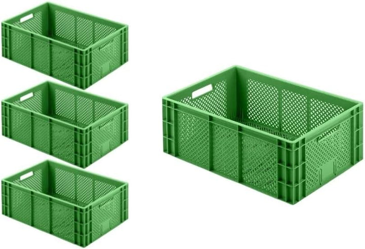 PROREGAL CHEFGASTRO SuperSparSet 4x Eurobehälter Obst- und Gemüsekasten | HxBxT 22x40x60cm | 43 Lite
