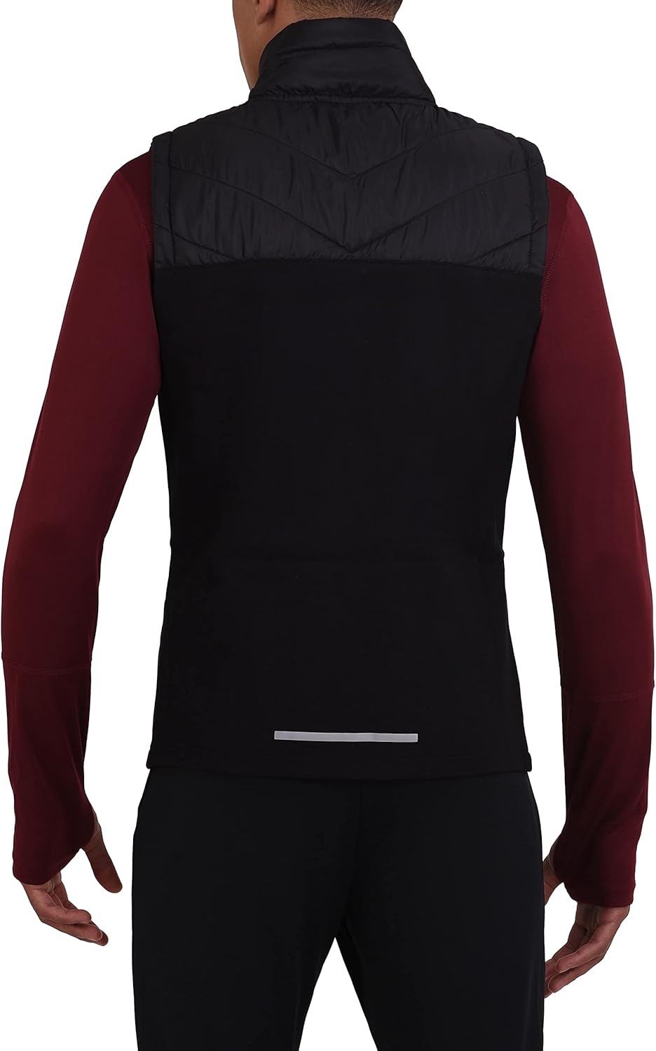 TCA Herren Excel Leichte Thermo-Laufweste, Gesteppt mit Reissverschlusstaschen Black Stealth (Schwar