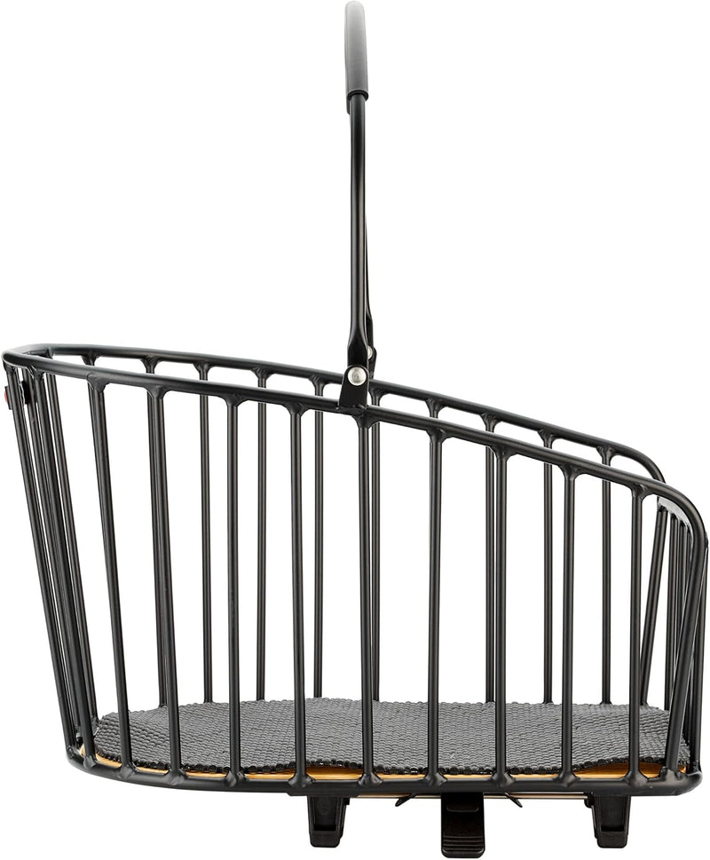 KLICKfix Unisex – Erwachsene Hinterradkorb-2128019620 Hinterradkorb, schwarz, 42x28x25cm