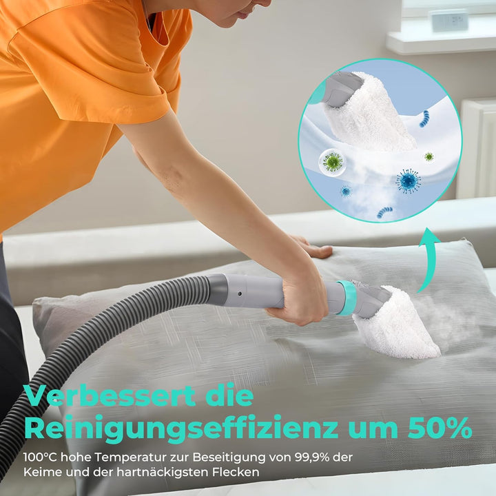 HAUSHOF Waschsauger mit Dampffunktion, StainZapper Vapo Teppichreiniger Polsterreiniger Gerät mit Wa