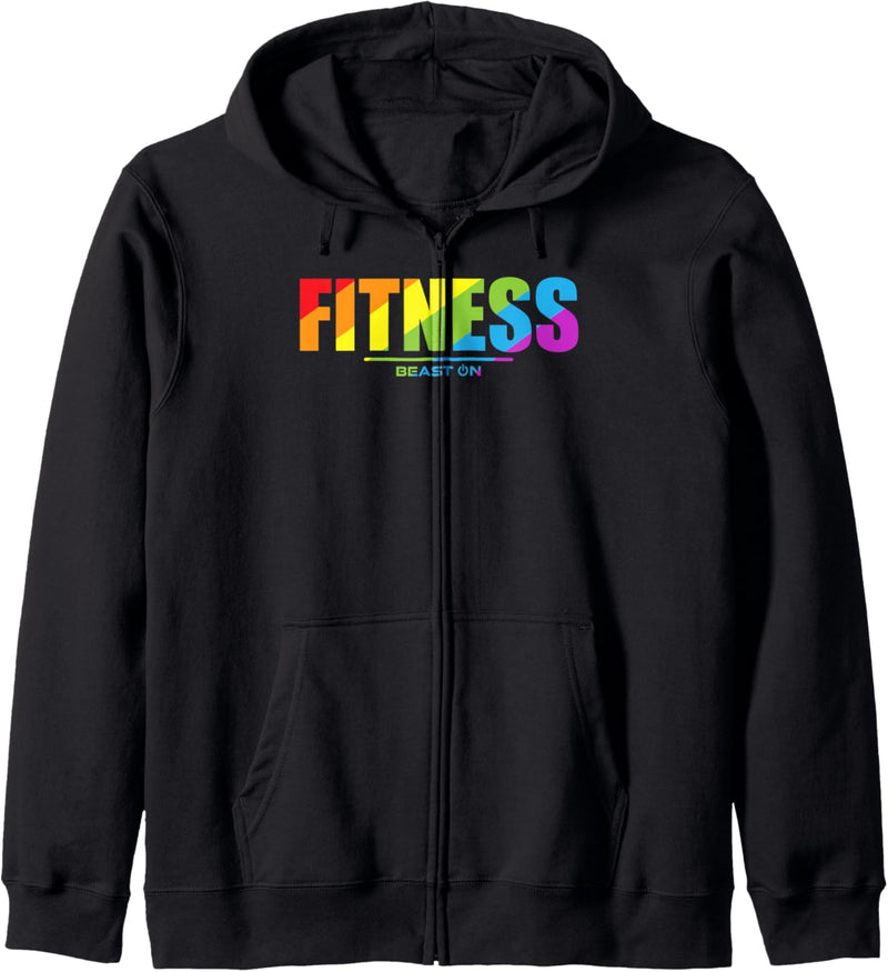 Fitness in LGBTQ Regenbogen Farben Fitness Gym Motivation Kapuzenjacke