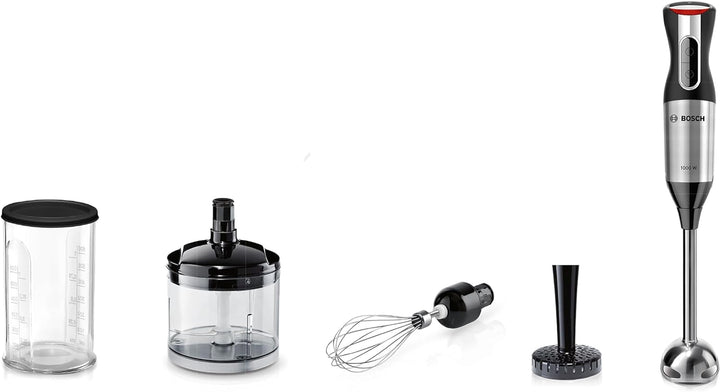 Bosch Stabmixer ErgoMixx Style MS6CM6155, Mixfuss, Pürierstab, Mix- und Messbecher, Schneebesen, 4-K