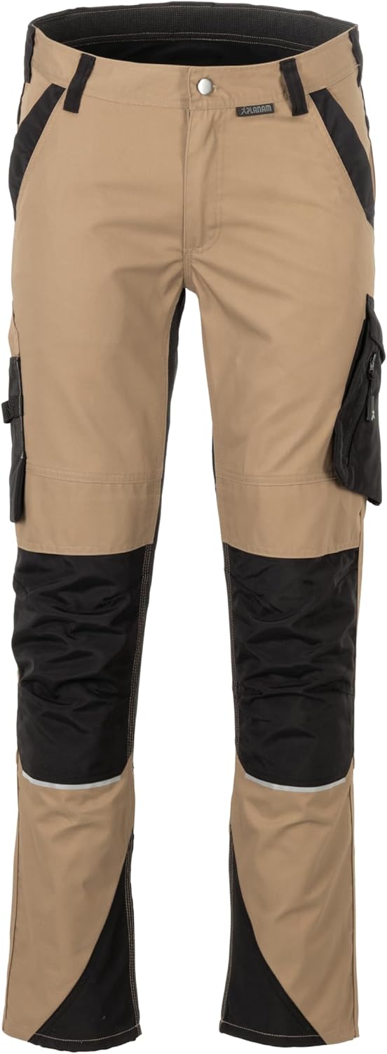 Planam Herren Cargo Norit Herren Bundhose 58 Sand/Schwarz, 58 Sand/Schwarz