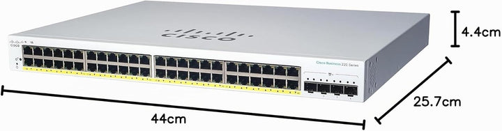 Cisco Business CBS220-48T-4G Smart Switch | 48 GE-Ports | 4x1G SFP | 3 Jahre eingeschränkte Hardware