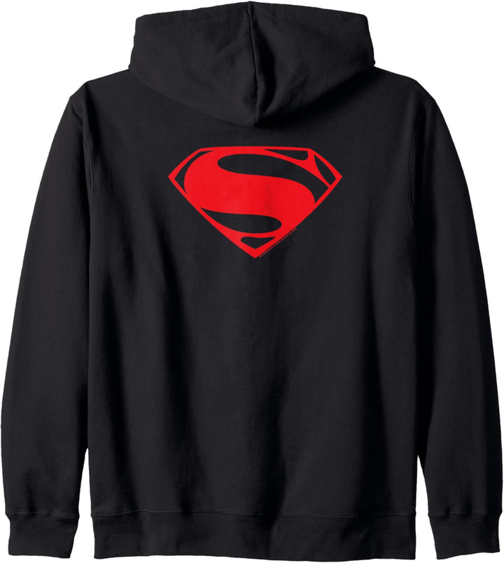 Superman Man of Steel Red Glyph Kapuzenjacke