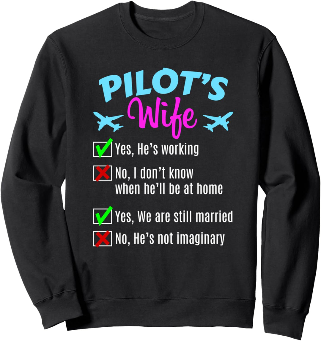 Lustige Pilotenfrau Sweatshirt