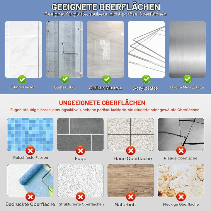 Newthinking Dusche Haltegriff mit Saugnapf 30CM, Haltegriff Dusche Ohne Bohren, Haltegriff Badewanne