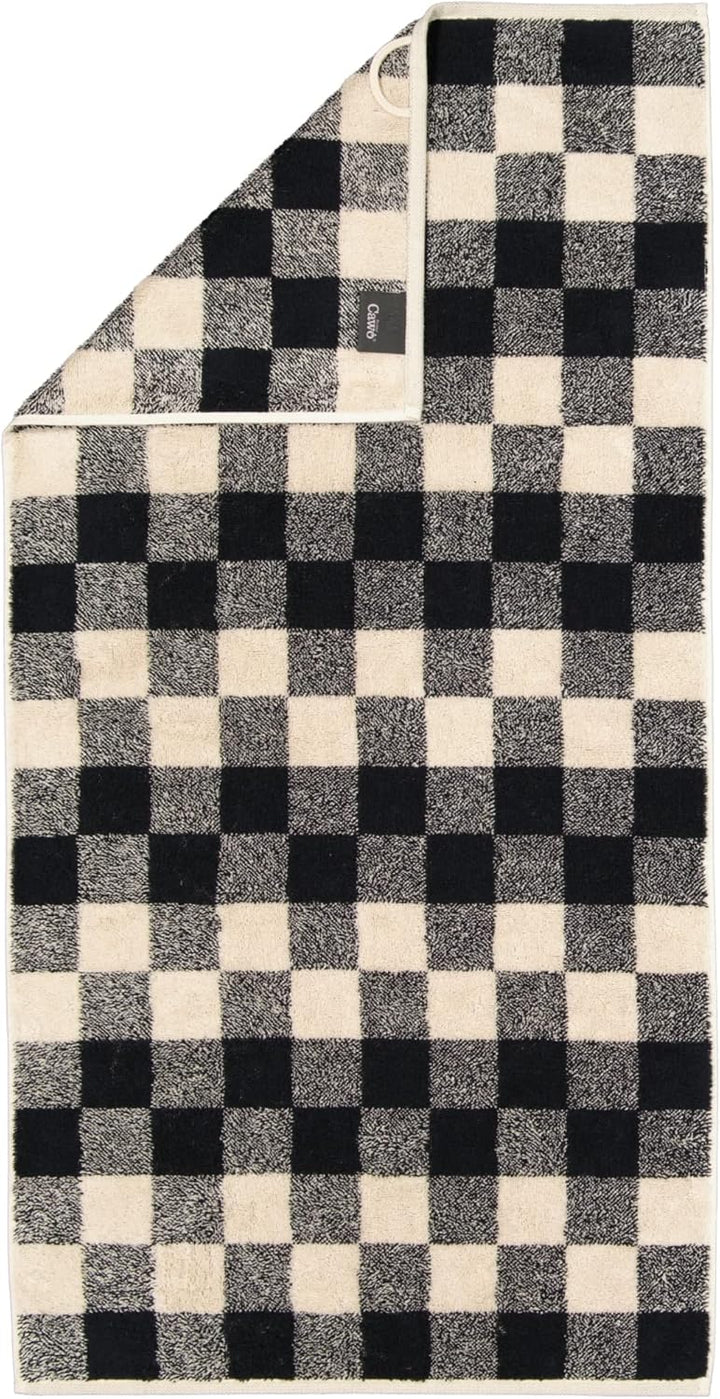 CAWÖ Home Handtücher Natural Karo 6217 Natur-schwarz - 39 Duschtuch 80x150 cm, Duschtuch 80x150 cm