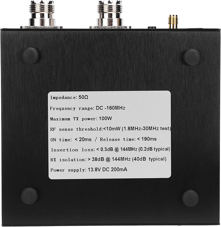 LiebeWH Conmutador TR SDR Transceptor Compartidor de Antena 100W DC-160MHz Carcasa Aleación Aluminio
