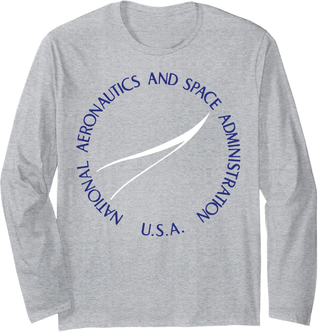 NASA Circular Acronym Chevron Logo Langarmshirt