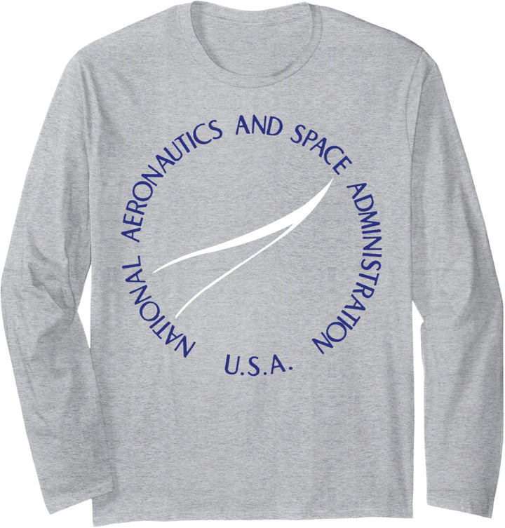 NASA Circular Acronym Chevron Logo Langarmshirt