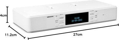 MEDION P66550 DAB+ Küchen Unterbauradio mit Bluetooth-Funktion (PLL UKW Radio, 2x3 W RM, AMS, Freisp