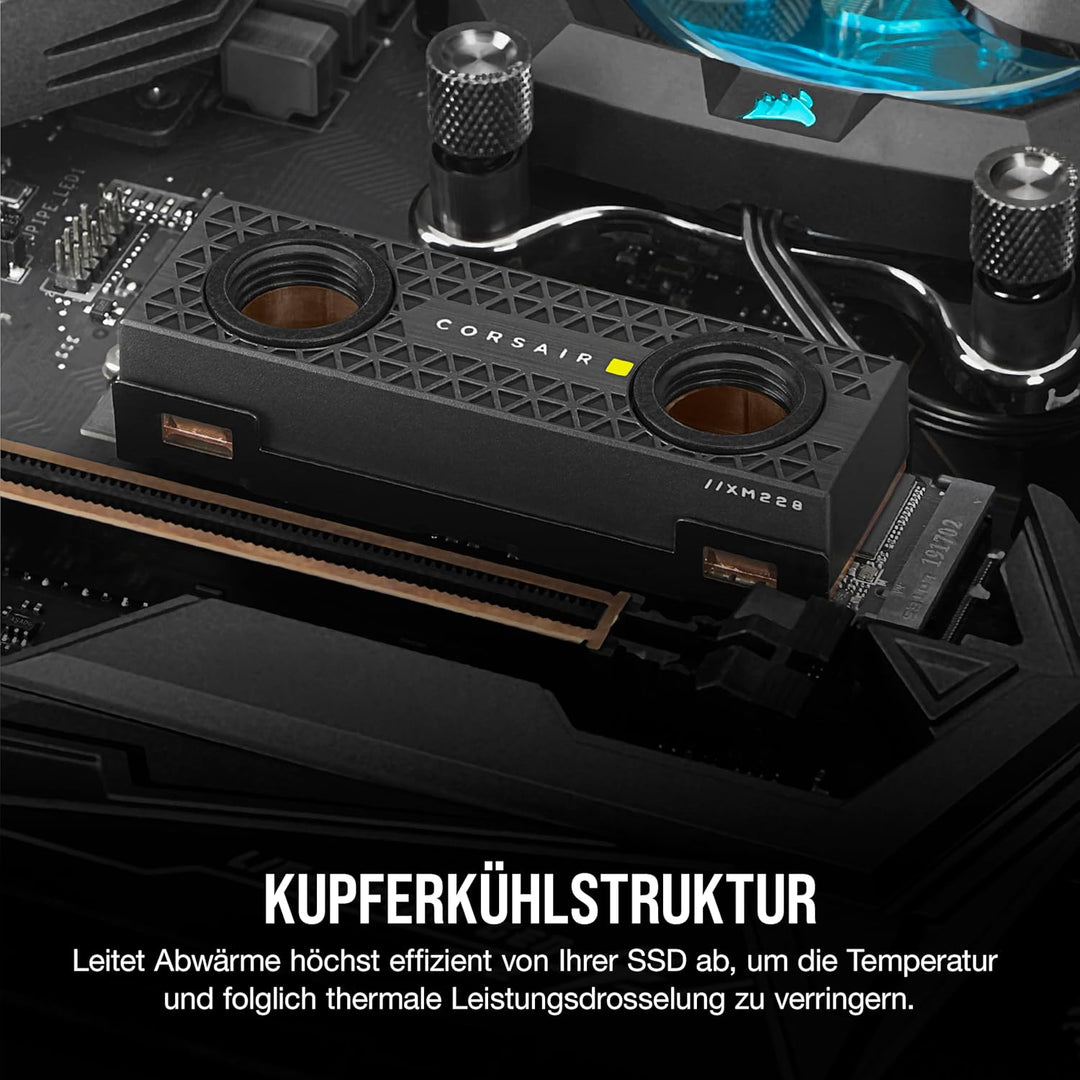 Corsair Hydro X Series XM2 M.2 SSD-Wasserkühler (M.2 SSD Individuellen Kühlkreislauf, Kupferkühlstru