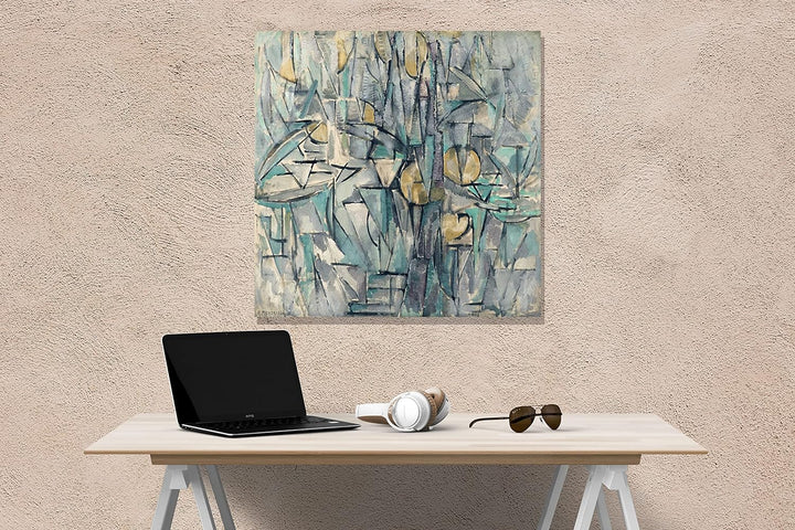 Komposition 10 von Piet Mondrian Kunstdruck auf Leinwand, Wohnzimmer, moderne Kunst, Landschaft, HD-