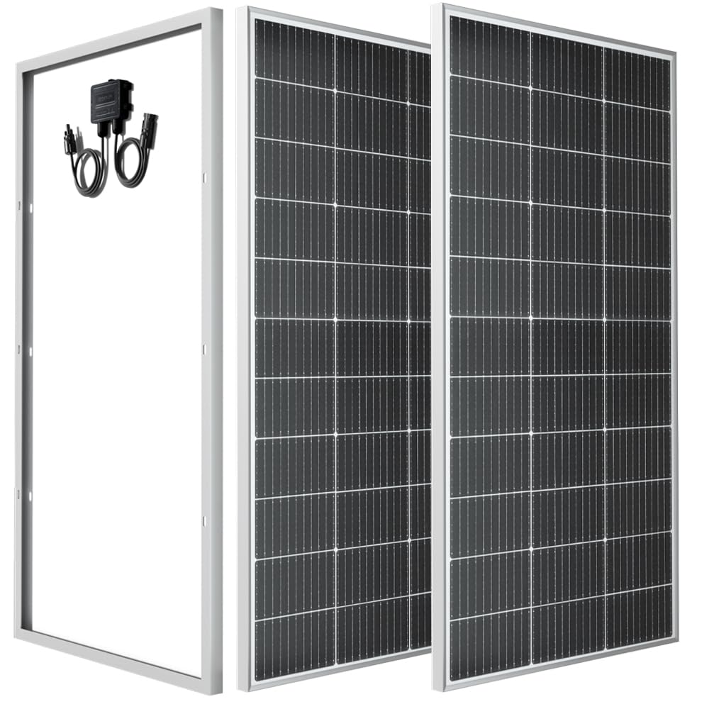 300W Solarpanel 12V, Monokristallines Solarpanel 300 Watt Wohnmobil, Solarmodul mit 90cm Solarkabel