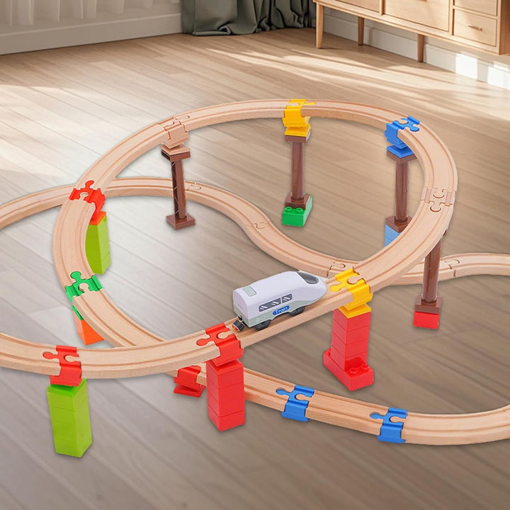 28 Stück Holzeisenbahn Schienen Adapter Eisenbahn, Adapter für Holzeisenbahnen, Holz Schienen Connec