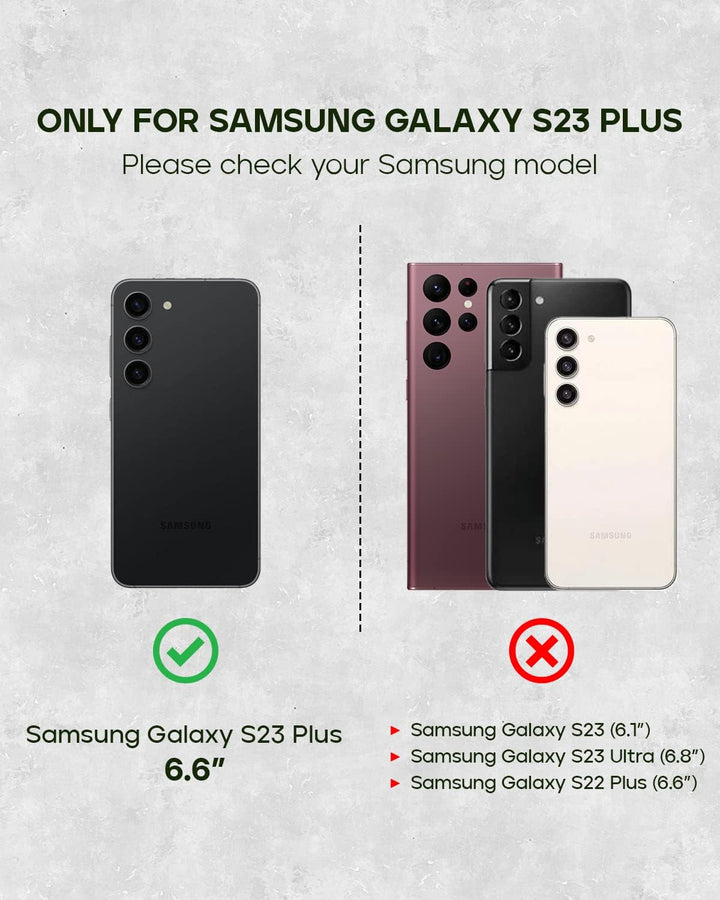 Porter Riley - Lederhülle für Samsung Galaxy S23 Plus. Premium Echtleder Standhülle/Cover/Brieftasch