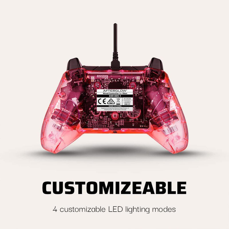 PDP Afterglow LED-Gamecontroller, kabelgebunden, RGB-Farblichter, USB-Anschluss, Audiosteuerung, Gam