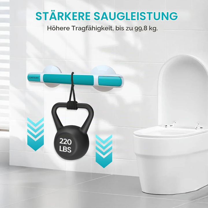 Duschgriff mit Saugnapf, 30cm Haltegriff Dusche Ohne Bohren | Haltegriffe für Senioren, Duschgriff f