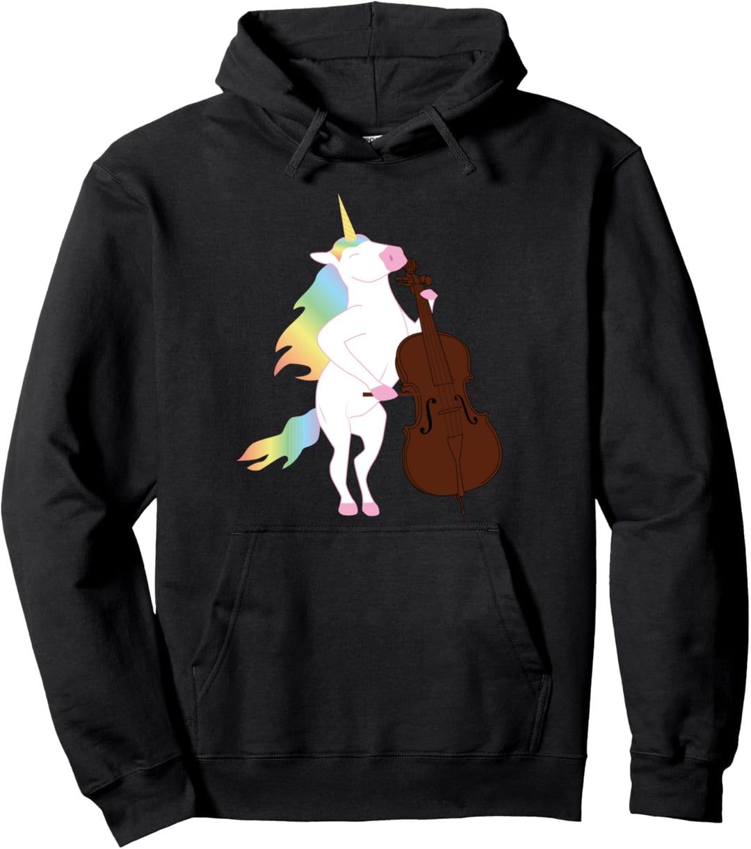 Lustiges Design für Einhorn und Cello Orchester Musiker Pullover Hoodie