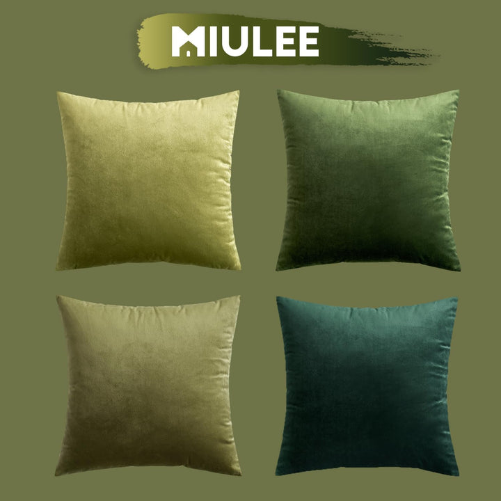 MIULEE Samt Kissenbezug Kissenhülle 4er Set Sofakissen Samtkissen Dekorative Dekokissen Couchkissen