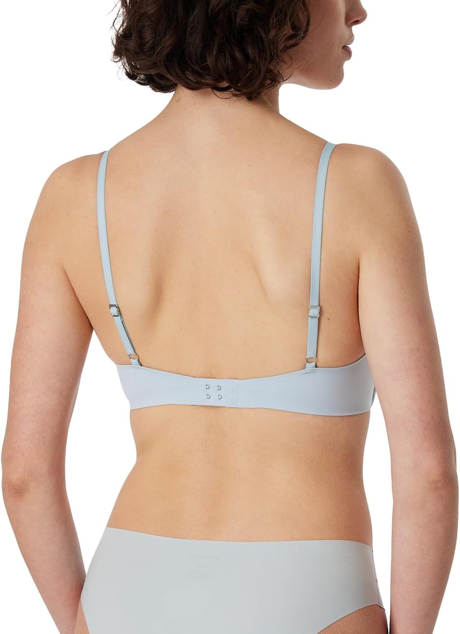 Schiesser Damen BH gepaddet ohne Bügel - Invisible Soft 70C Bluebird_166568, 70C Bluebird_166568