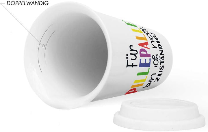 JUNIWORDS To-Go Becher mit Deckel, Für Pillepalle bin ich nicht zuständig! (1000425)