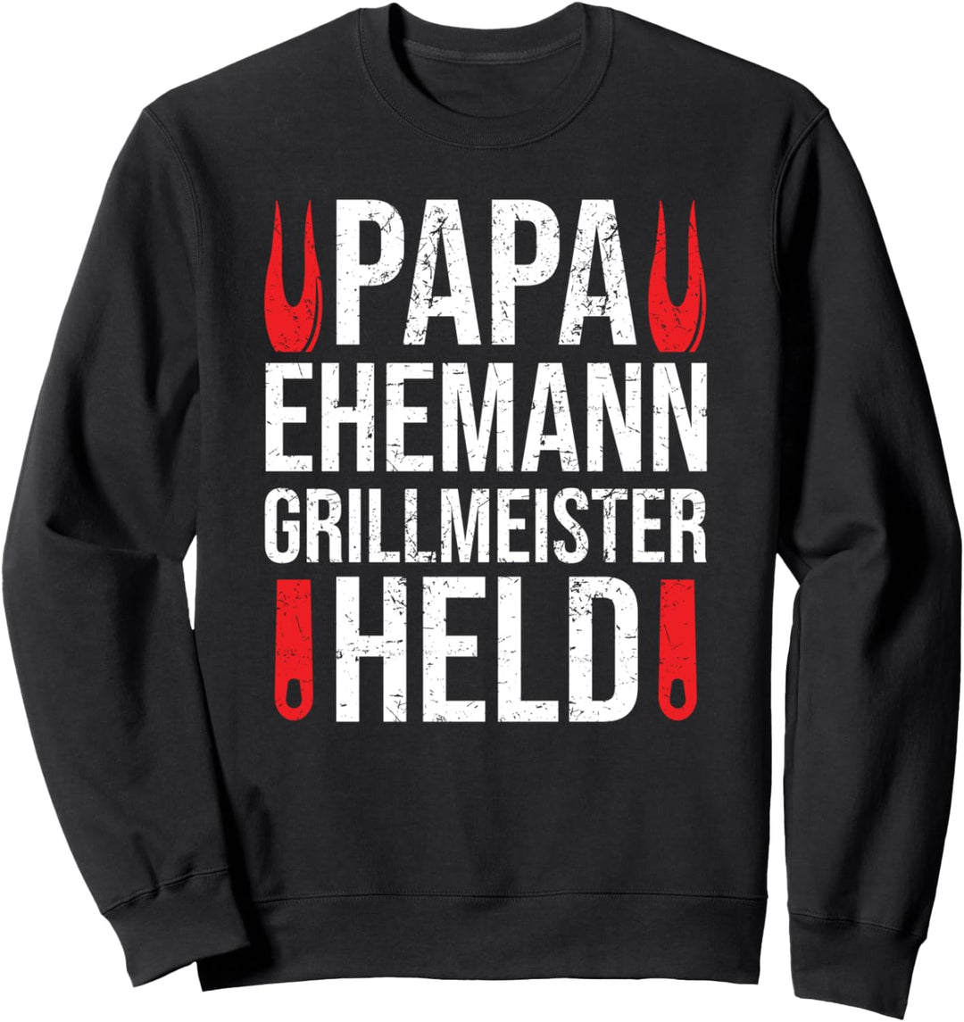 Ehemann Grillmeister Papa Shirt Lustig Grillen Vater Sweatshirt